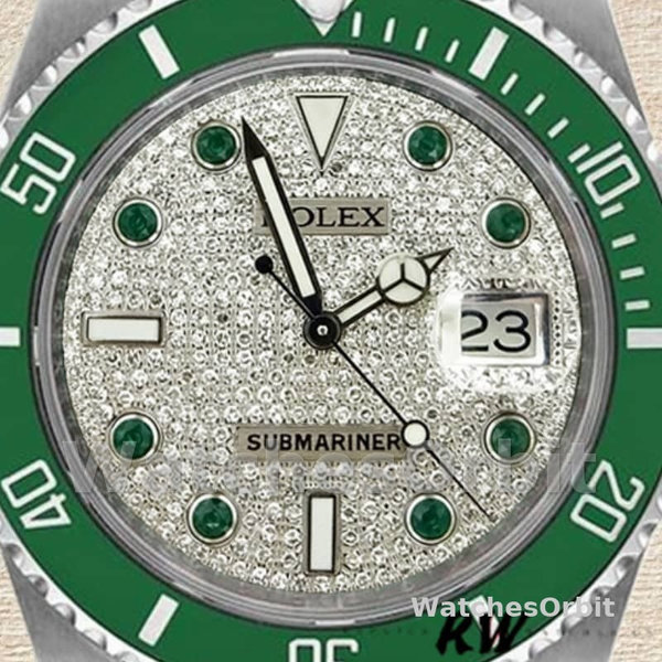 Replica Rolex Submariner 40 mm Uomo-116610-Contatore con pavé di diamanti-Automatico con pavé di diamanti