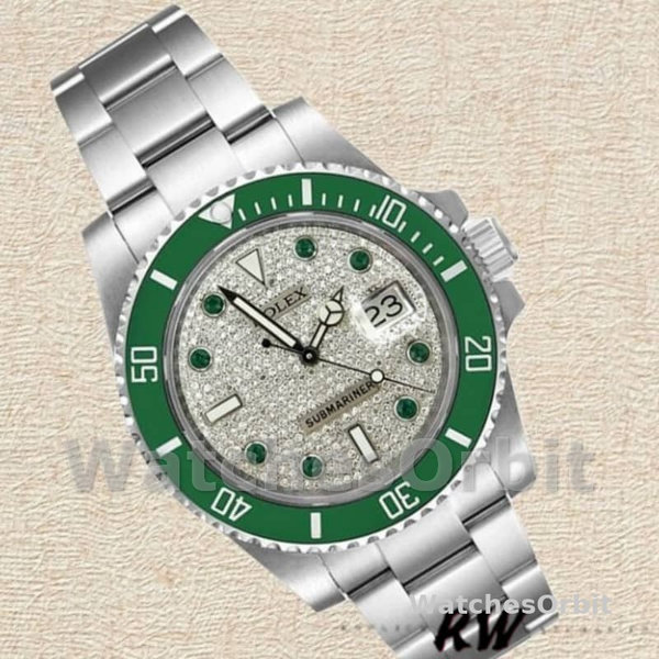 Replica Rolex Submariner 40 mm Uomo-116610-Contatore con pavé di diamanti-Automatico con pavé di diamanti