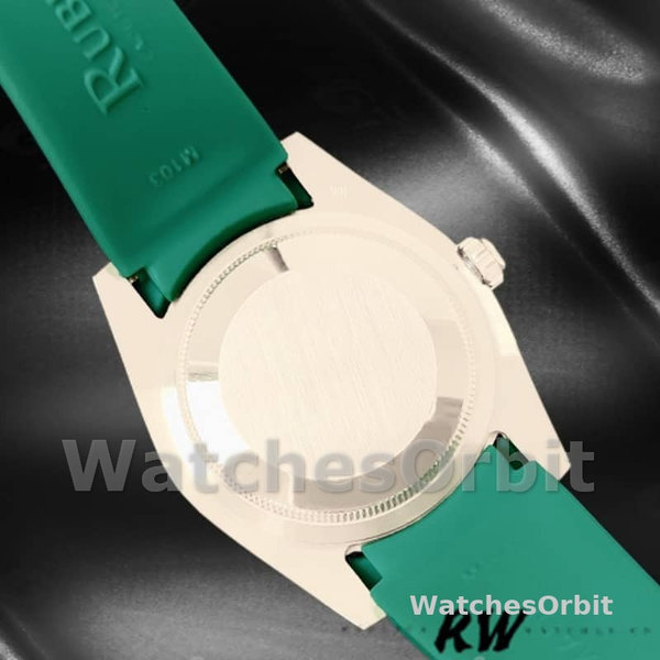 Mens Rolex Submariner 40mm Mens-116610-Green Dial-Rubber Strap Green Replica Image
