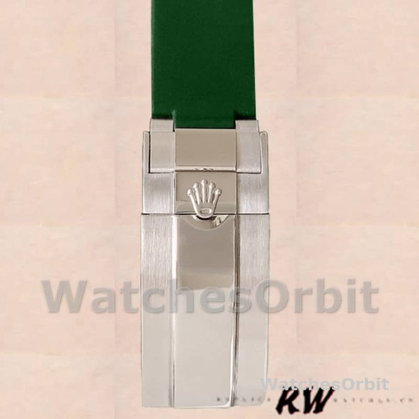 Mens Rolex Submariner 40mm Mens-116610-Green Dial-Rubber Strap Green Replica Image