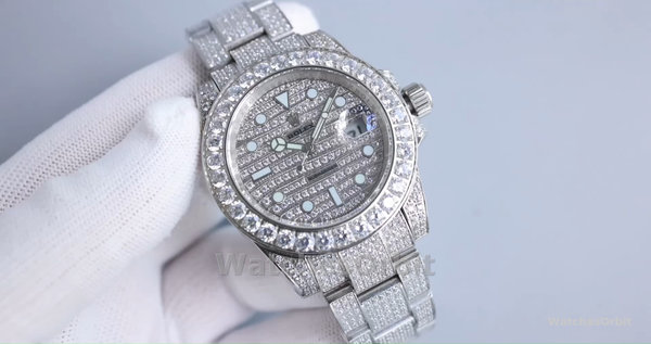 Replica Rolex Submariner-116610LN da uomo, rivestito di diamanti, diamante