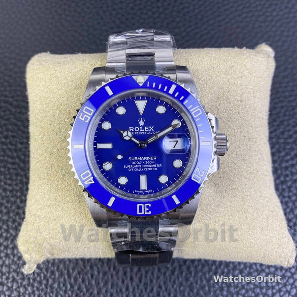 Mens Rolex Submariner 40mm Mens-116619LB-White Gold-Blue Dial Blue Replica Image