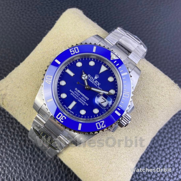 Mens Rolex Submariner 40mm Mens-116619LB-White Gold-Blue Dial Blue Replica Image