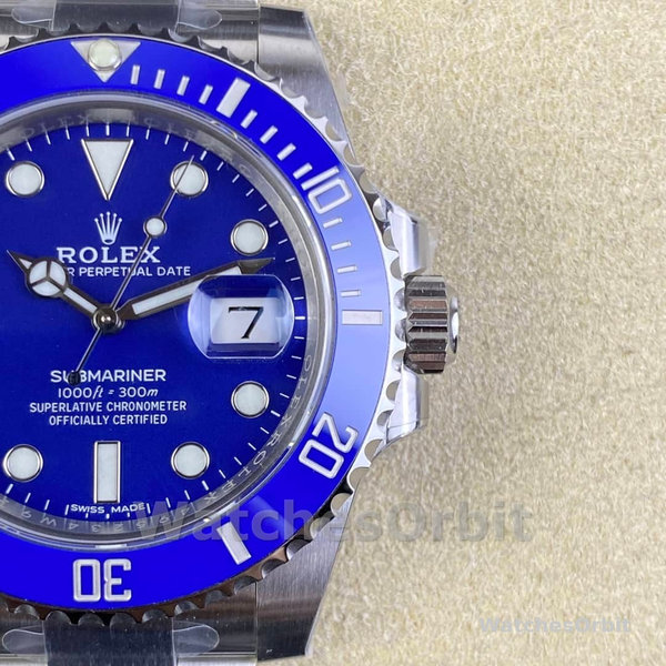 Mens Rolex Submariner 40mm Mens-116619LB-White Gold-Blue Dial Blue Replica Image