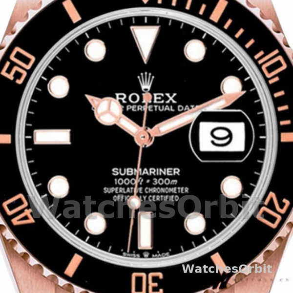 Replica Rolex Submariner-126605 da uomo, 41 mm, automatico, quadrante nero, nero da uomo