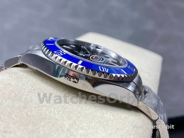 Mens Rolex Submariner 41mm Mens-126610-Blue Bezel-Black Dial Black Replica Image