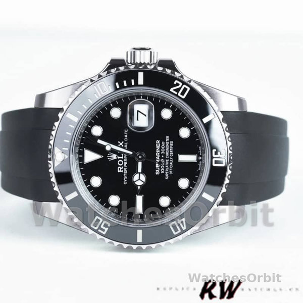 Rolex Submariner 126610LN Black Rubber Strap Black Dial 41mm Mens Replica Watch