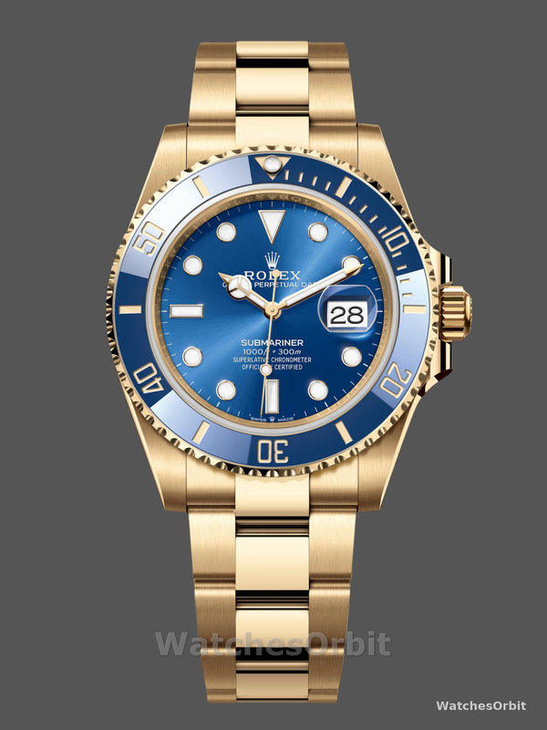 Rolex Submariner 126618LB Yellow Gold Blue Dial 41mm Mens Replica Watch