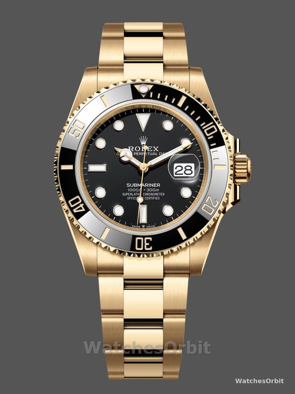 Rolex Submariner 126618LN Yellow Gold Black Dial 41mm Mens Replica Watch