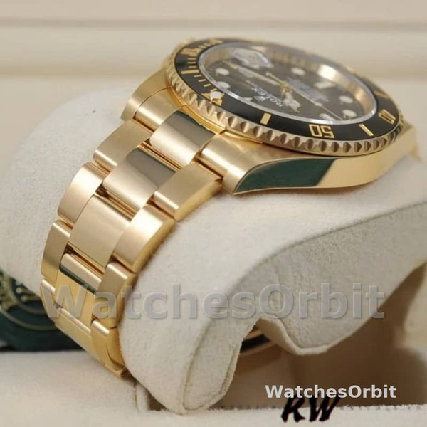Mens Rolex Submariner 41mm Mens-126618LN-Yellow Gold-Black Dial Black Replica Image
