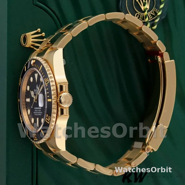Mens Rolex Submariner 41mm Mens-126618LN-Yellow Gold-Black Dial Black Replica Image