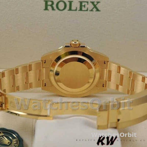 Mens Rolex Submariner 41mm Mens-126618LN-Yellow Gold-Black Dial Black Replica Image