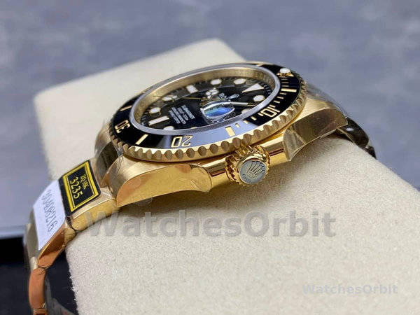 Mens Rolex Submariner 41mm Mens-126618LN-Yellow Gold-Black Dial Black Replica Image
