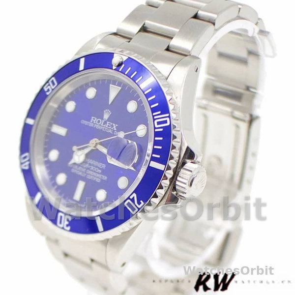 Men's Rolex Submariner 40mm Men's-16610-Stainless Steel-Blue Bezel-Blue Dial Blue&nbsp;