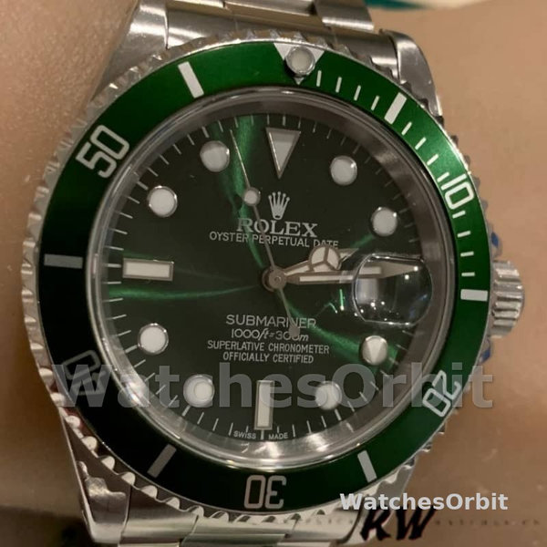 Replica Rolex Submariner 40mm Uomo-16610-Acciaio inossidabile-Comparto verde rifinito Verde