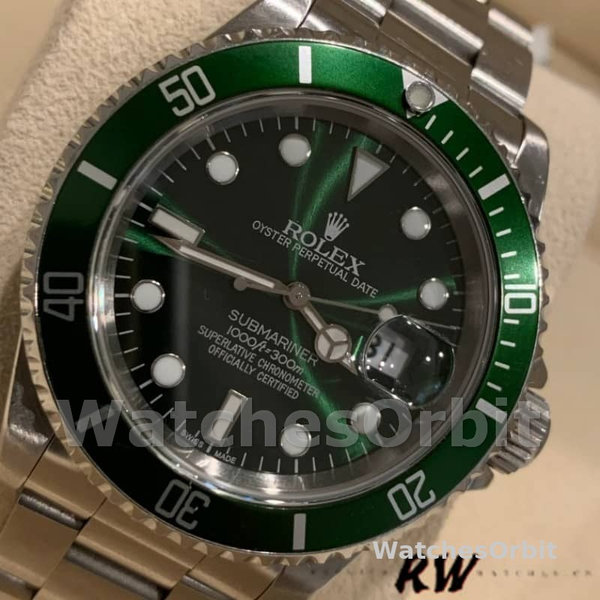 Replica Rolex Submariner 40mm Uomo-16610-Acciaio inossidabile-Comparto verde rifinito Verde