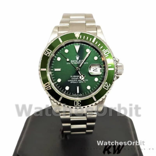 Replica Rolex Submariner 40mm Uomo-16610-Acciaio inossidabile-Comparto verde rifinito Verde