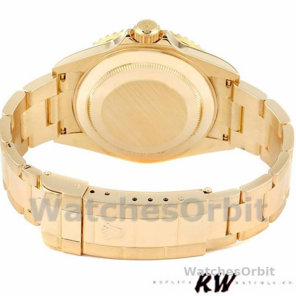 Replica Rolex Submariner 40mm Heren-16618-Geel Goud-Blauwe Wijzerplaat Blauw