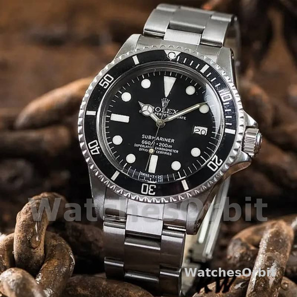 Replica Rolex Submariner 40mm Uomo-1680-Ghiera nera-Comparto nero Nero