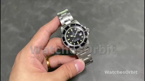 Replica Rolex Submariner 40 mm Uomo-1680-Cassa in acciaio inossidabile-Calendario nero Nero