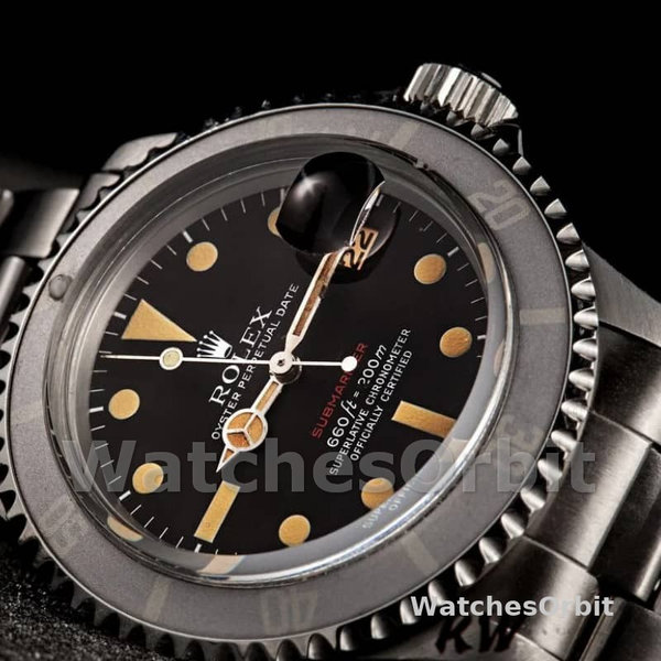 Mens Rolex Submariner 40mm Mens-1680-Stainless Steel Case-Black Dial Black Replica Image
