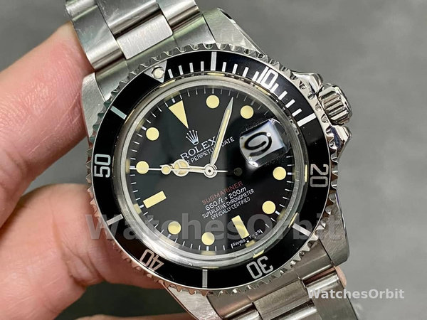 Mens Rolex Submariner 40mm Mens-1680-Stainless Steel Case-Black Dial Black Replica Image