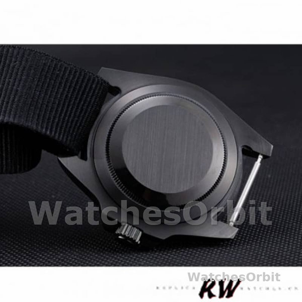 Replica Rolex Submariner 40 mm Uomo-622006-Cinturino in nylon nero-Comparto nero Nero