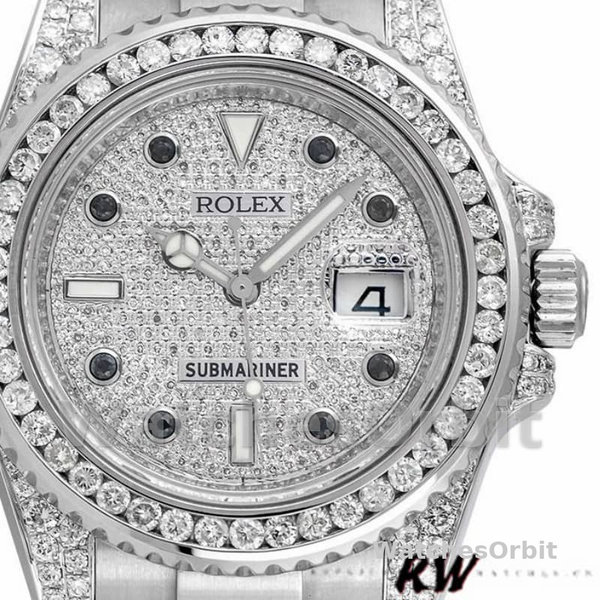Replica Rolex Submariner Date 40mm Uomo-116610LN-Custom Diamond Paved <br />