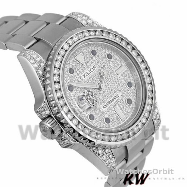 Replica Rolex Submariner Date 40mm Uomo-116610LN-Custom Diamond Paved <br />