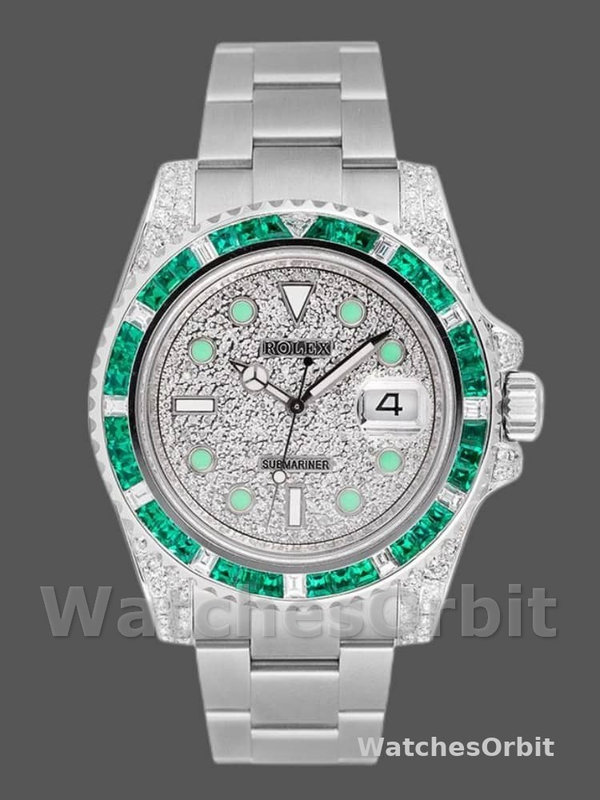 Rolex Submariner Date 116610LN Custom Diamond Stainless Steel 40MM Mens Replica Watch