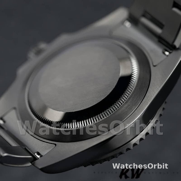 Replica Rolex Submariner Datum 40mm Heren-116610LN-Rode Wijzerplaat-Zwart PVD/DLC Roestvrij Staal Rood