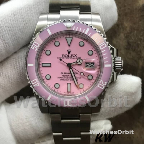 Men's Rolex Submariner Date 40mm Men's-116610LN-Stainless Steel-Pink Dial Pink