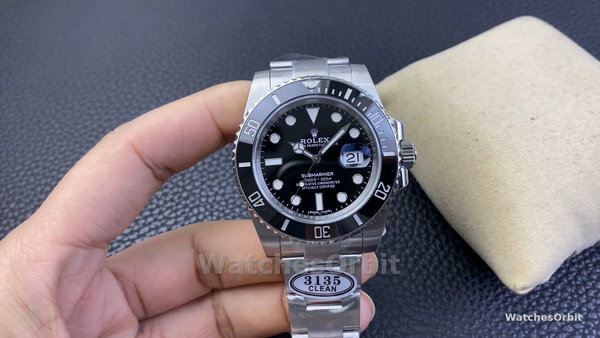 Men's Rolex Submariner 41MM Stainless Steel Black Dial Date Black