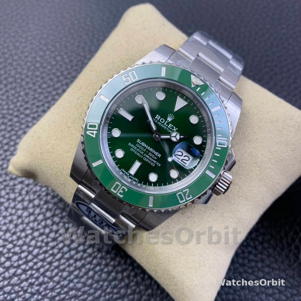 Replica Rolex Submariner Date 40mm Uomo-116610LV-Acciaio inossidabile-Oyster-Giallo verde Quadrante verde