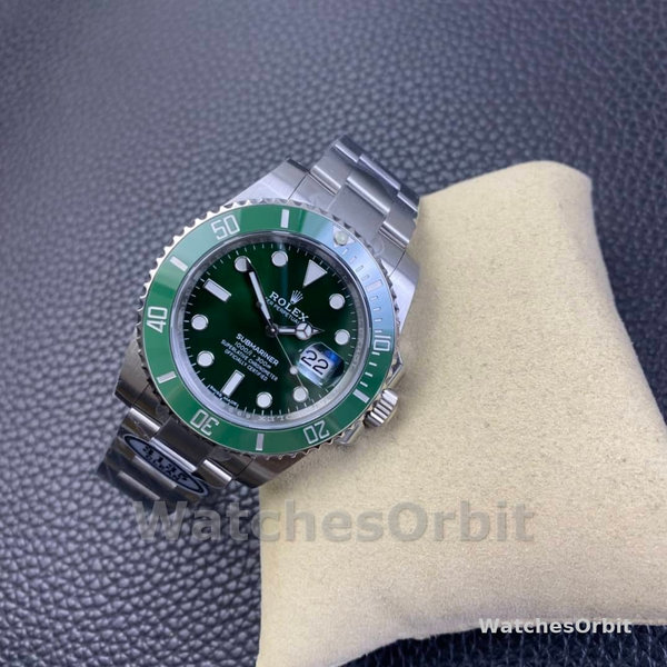 Replica Rolex Submariner Date 40mm Uomo-116610LV-Acciaio inossidabile-Oyster-Giallo verde Quadrante verde
