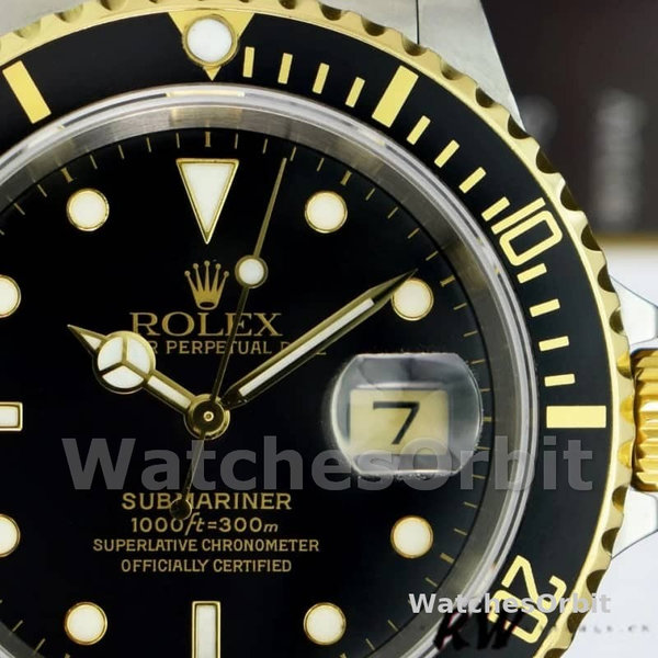 Replica Rolex Submariner Date 40 mm Uomo-116613-Acciaio inossidabile-Comparto nero Nero