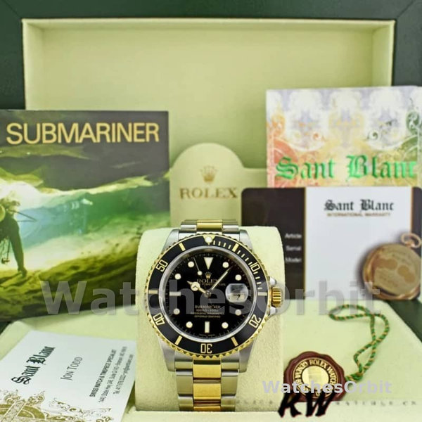 Replica Rolex Submariner Date 40 mm Uomo-116613-Acciaio inossidabile-Comparto nero Nero