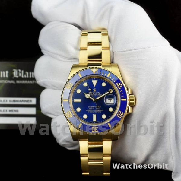 Replica Rolex Submariner Date 41mm Heren-116618LB-Blauwe Wijzerplaat Blauw