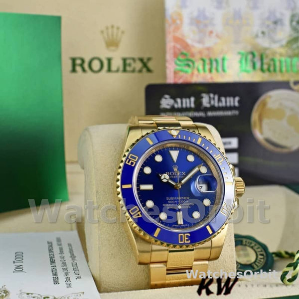 Replica Rolex Submariner Date 41mm Heren-116618LB-Blauwe Wijzerplaat Blauw