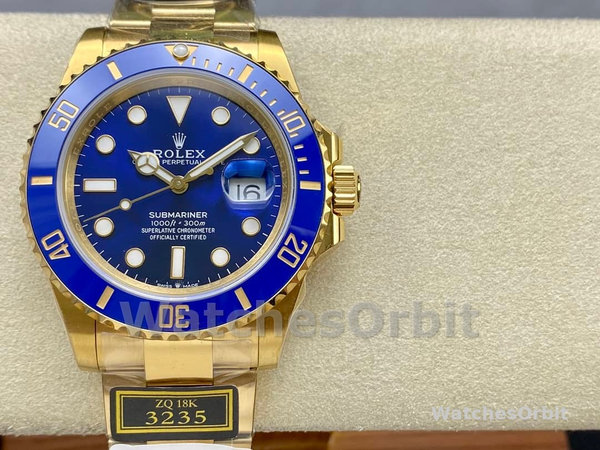 Replica Rolex Submariner Date 41mm Heren-116618LB-Blauwe Wijzerplaat Blauw