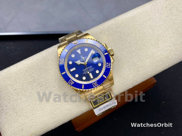 Replica Rolex Submariner Date 41mm Heren-116618LB-Blauwe Wijzerplaat Blauw