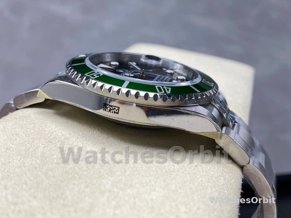 Mens Rolex Submariner 40mm Mens-16610LV-Stainless Steel Oyster-Black Dial Black Replica Image
