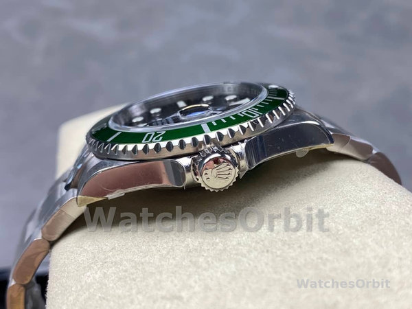 Mens Rolex Submariner 40mm Mens-16610LV-Stainless Steel Oyster-Black Dial Black Replica Image