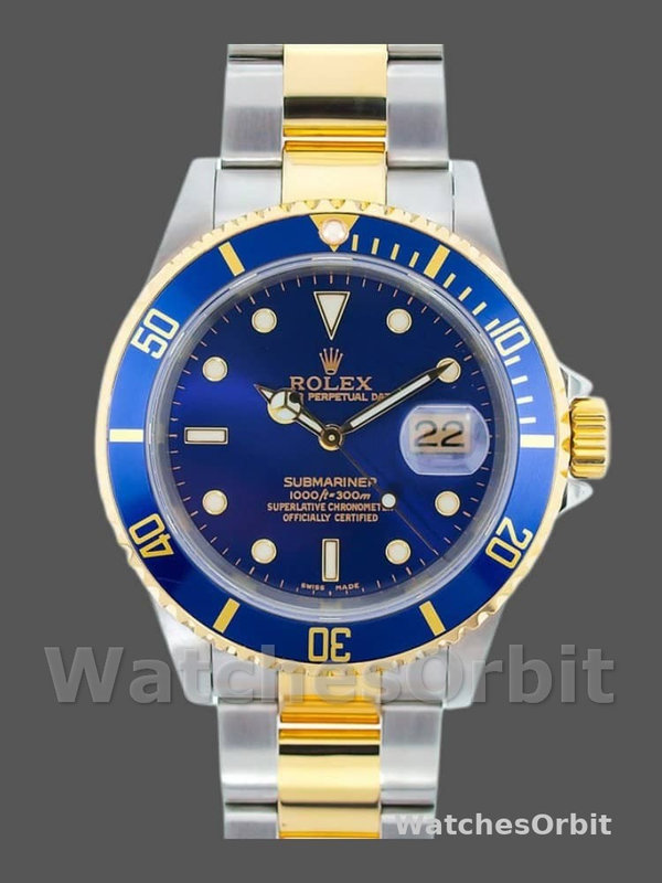 Rolex Submariner Date 16613 Blue Dial 40mm Mens Replica Watch