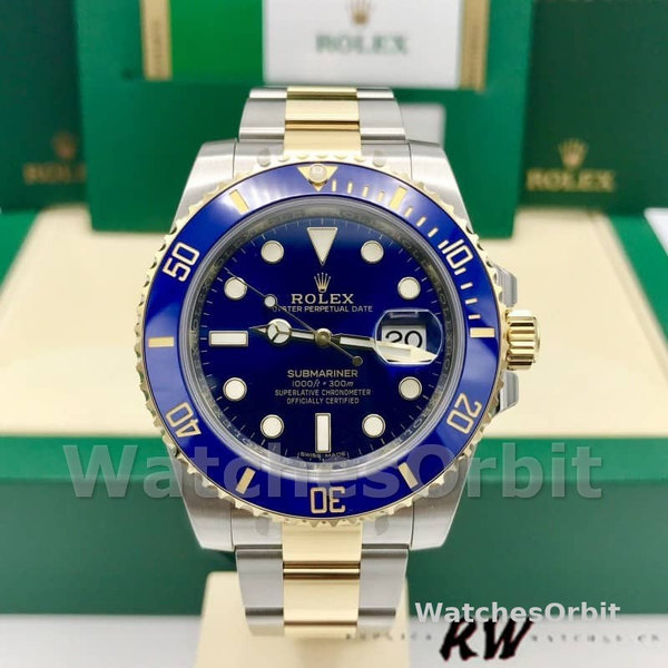 Men's Rolex Submariner Date 40mm Men's-16613-Blue Dial Blue