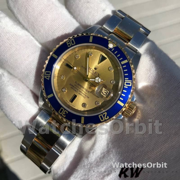 Men's Rolex Submariner 40mm Men's-16613-Champagne Serti Dial Champagne Serti&nbsp;