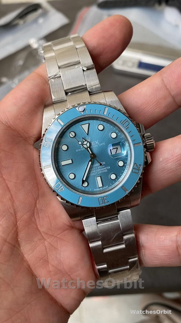 Men's Rolex Submariner Date 41-Turquoise, Goldsmith & Complications, Blue Dial