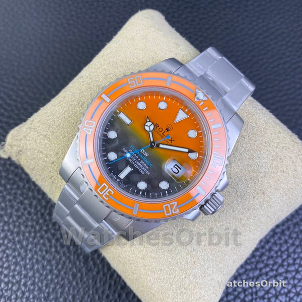 Rolex Submariner DIW Persimmon Orange Schwarzes Zifferblatt Ceramic Orange Bezel