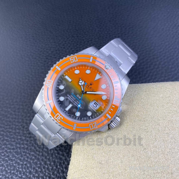 Rolex Submariner DIW Persimmon Orange Schwarzes Zifferblatt Ceramic Orange Bezel