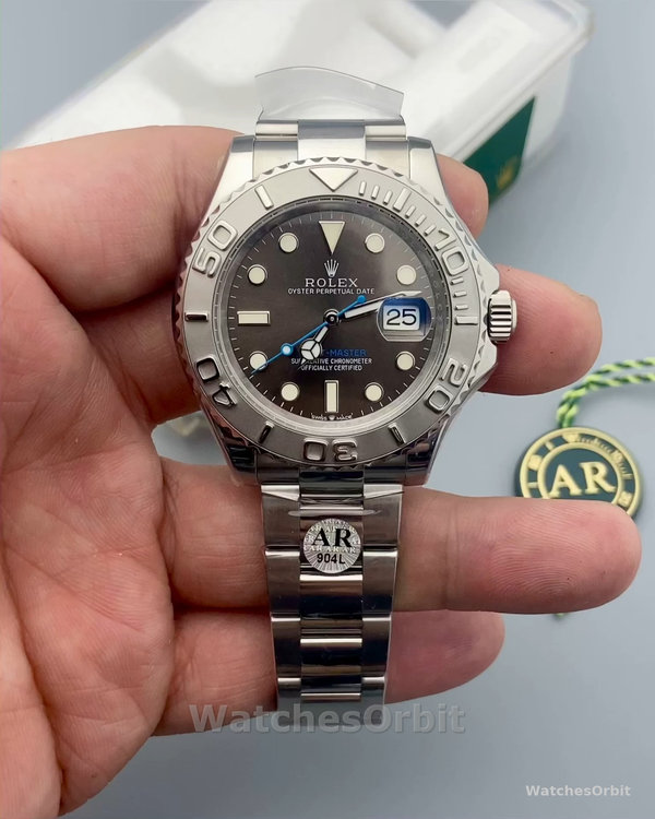 Men's Rolex Yacht-Master 40mm Men's-116622-Stainless Steel-Grey Dial Grey